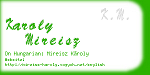 karoly mireisz business card
